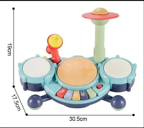 Juguete Batería Musical Para Bebes Con Micrófono Y Piano Varios — foto 2