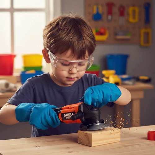 Juguete De Herramienta Amoladora Angular Manual Para Niños — foto 5