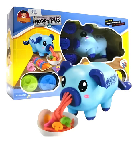 Juguete Fabrica De Amasado Con Plasticina Diseño Chanchito Azul