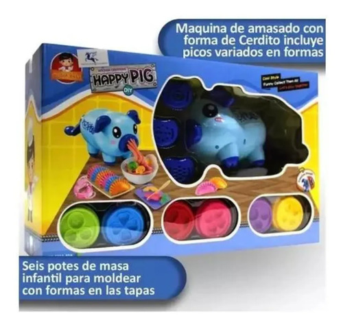 Juguete Fabrica De Amasado Con Plasticina Diseño Chanchito Azul — foto 2