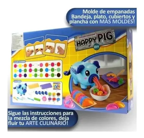 Juguete Fabrica De Amasado Con Plasticina Diseño Chanchito Azul — foto 3