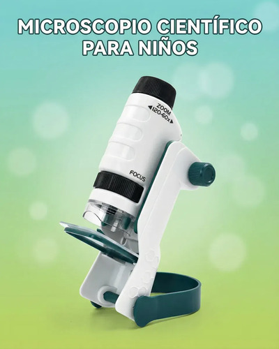 Juguete Microscopio Científico Lente 60-120x Blanco — foto 2