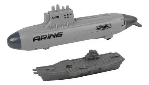 Juguete Set De Vehículos De Guerra Aviones Y Submarino Niños Gris — foto 3