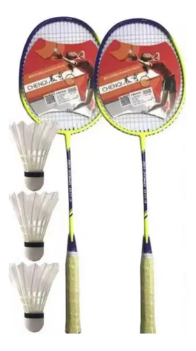 Juguete Set Raquetas De Bádminton + 3 Pelotas