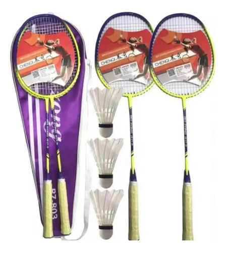 Juguete Set Raquetas De Bádminton + 3 Pelotas — foto 2
