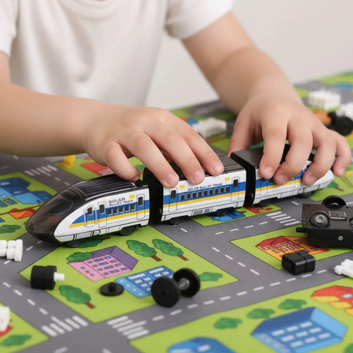 Juguete Tren Bala Energía Solar Armable Para Niños — foto 2