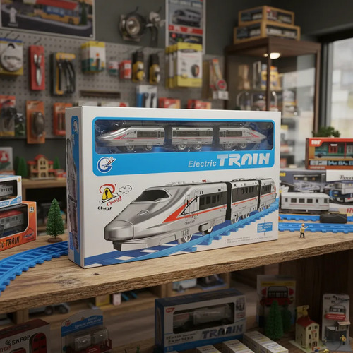 Juguete Tren Moderno Con Rieles Y Accesorios — foto 4