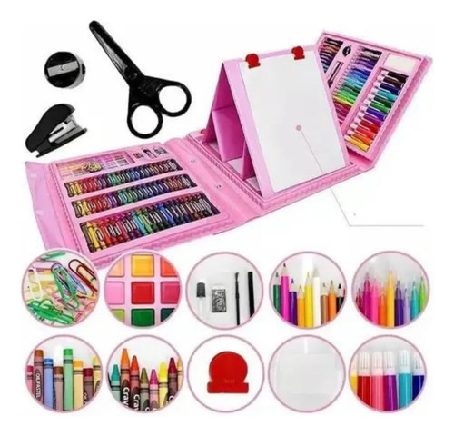 Kit De Dibujo Para Niños 208 Piezas De Colores Arte Diseño — foto 3