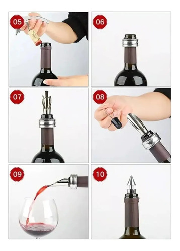 Kit De Lujo Accesorios Para Vinos 5 Piezas — foto 3