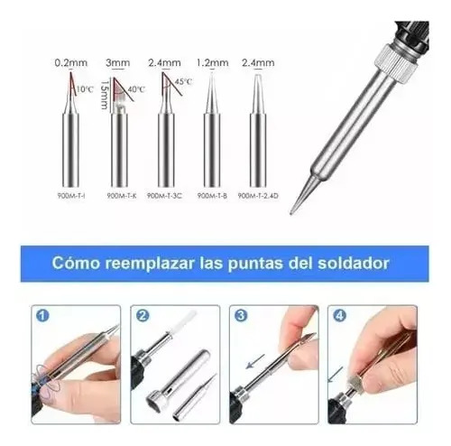 Kit De Soldador Con Tubo De Estaño Con Resina Y Ventosa De S — foto 5