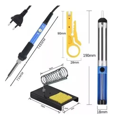Kit De Soldador Con Tubo De Estaño Con Resina Y Ventosa De S — foto 7