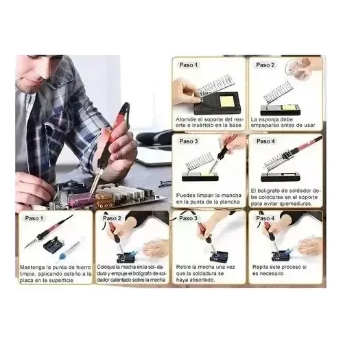 Kit Electrico Cautin 220v 60w Regulable Aceccorios Soldadura — foto 10