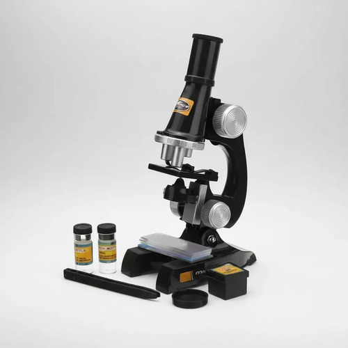 Kit Microscopio Compuesto Con Diapositivas Para 100x A 450x Negro — foto 3