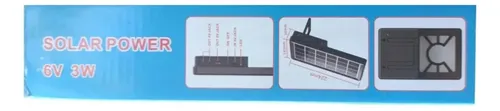 Kit Solar Portátil Cargador + 2 Focos 6v 3w Xb 991 Negro 5v Varios — foto 3