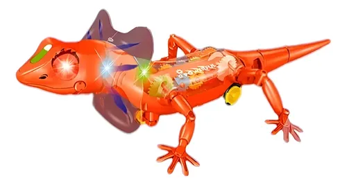 Lagartija Interactiva Juguete Para Niños Lagartija Naranja