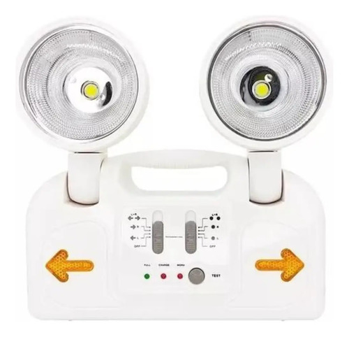 Lámpara De Emergencia Encendido Automatico Ajustable Blanco — foto 3