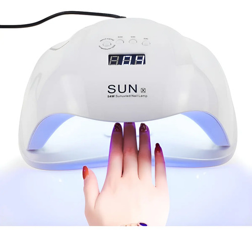 Lampara Led Uv Sun X 54w Esmalte Permanente Uñas Blanco