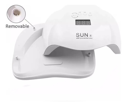 Lampara Led Uv Sun X 54w Esmalte Permanente Uñas Blanco — foto 9
