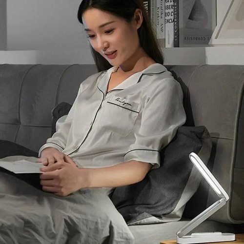 Lámpara Plegable Luz Led De Escritorio Regulable Flexible  Blanco — foto 6
