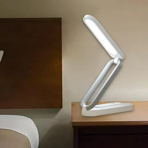 Lámpara Plegable Luz Led De Escritorio Regulable Flexible Color De La Estructura Blanco — foto 4