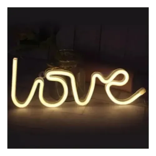 Lámpara Y Espejo Luz Led Love Decoración — foto 4