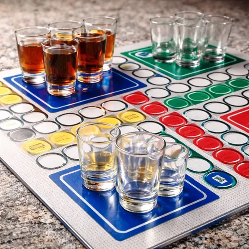 Ludo Shot De Vidrio Juego De Mesa Drinking Ludo — foto 2