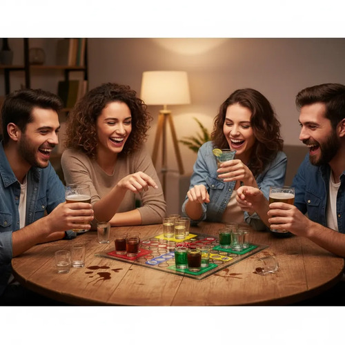 Ludo Shot De Vidrio Juego De Mesa Drinking Ludo — foto 3