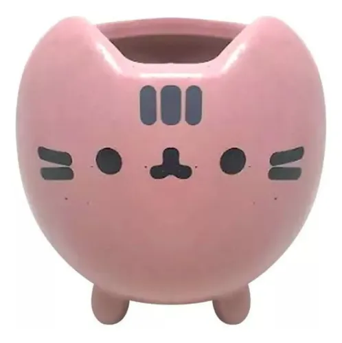 Macetero De Cerámica Diseño Gato 8x8cm — foto 2