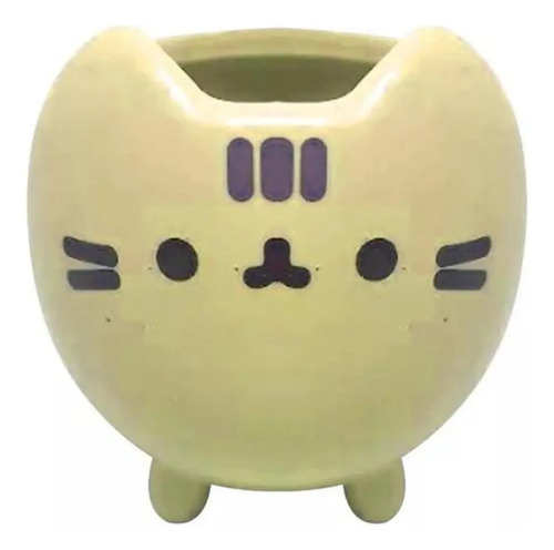Macetero De Cerámica Diseño Gato 8x8cm — foto 5