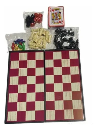Magnetic Games Juego De Mesa Magnético 4 En 1 Ludo Damas Ajedrez Cartas — foto 4