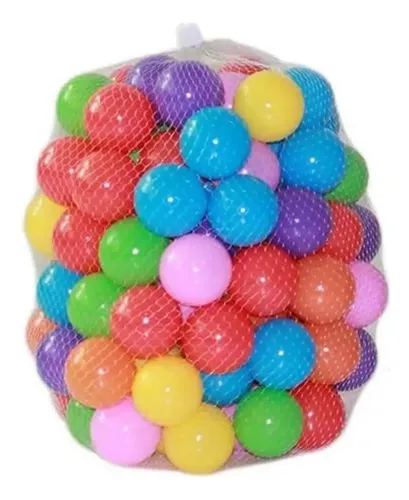Malla De Pelotas De Plástico 50 Unidades De 7.5 Cm Multicolor