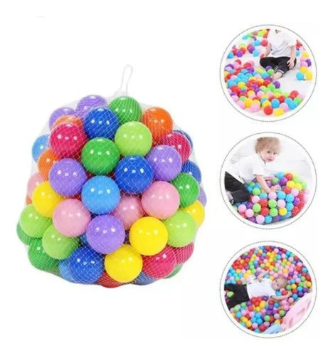 Malla De Pelotas De Plástico 50 Unidades De 7.5 Cm Multicolor — foto 2