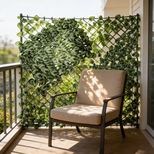 Malla Expandible Trilach Hojas Peperomia Artificial 2mx70cm Verde — foto 4