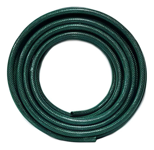Manguera Reforzada 1/2 Pulgada 15 Mts Mas Pistola Y Acoples Verde Oscuro