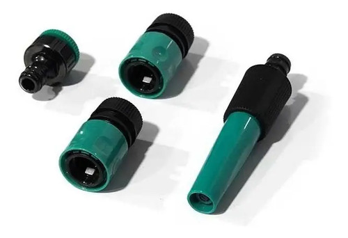 Manguera Reforzada 1/2 Pulgada 15 Mts Mas Pistola Y Acoples Verde Oscuro — foto 3