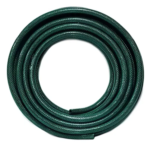 Manguera Reforzada 1/2 Pulgada 30 Mts Mas Pistola Y Acoples Verde Oscuro