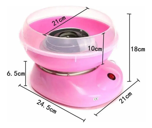 Máquina Algodón De Azúcar Eléctrico Caramelo 500w Color Rosa — foto 11