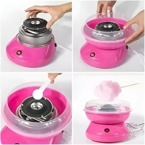 Máquina Algodón De Azúcar Eléctrico Caramelo 500w Color Rosa — foto 3