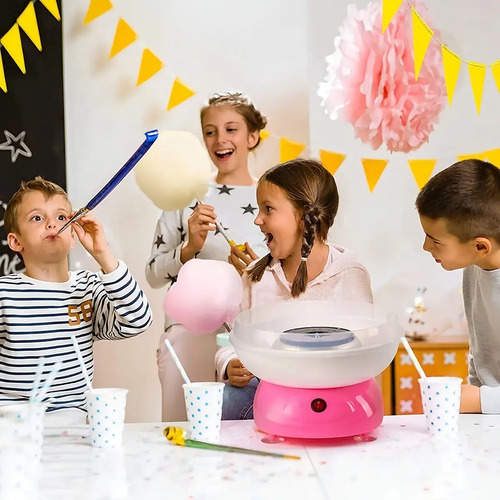 Máquina Algodón De Azúcar Eléctrico Caramelo 500w Color Rosa — foto 5