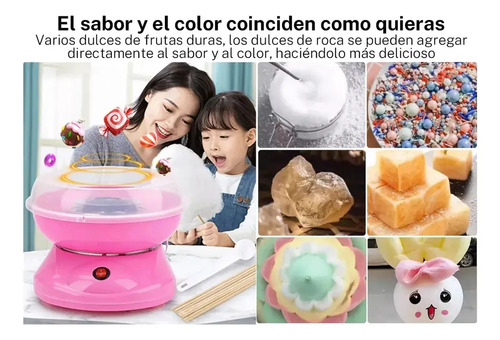 Máquina Algodón De Azúcar Eléctrico Caramelo 500w Color Rosa — foto 6