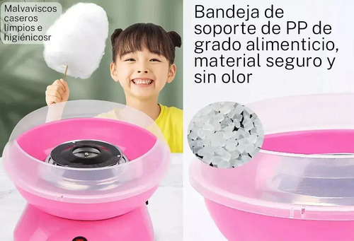 Máquina Algodón De Azúcar Eléctrico Caramelo 500w Color Rosa — foto 7