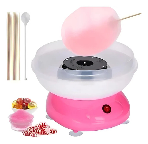 Máquina De Algodón De Azúcar Eléctrica Dulces Para Fiestas Rosa