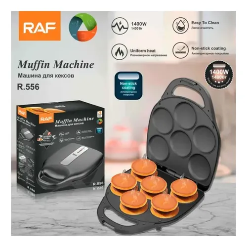 Maquina De Muffins Mini Panqueques Arepas Pasteles 1400w Negro — foto 4