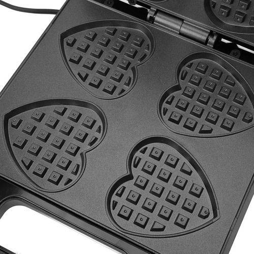 Máquina De Waffles En Forma De Corazones 1400w Plateado — foto 5