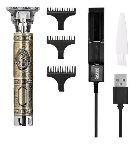 Máquina Para Corte De Cabello Professional Hair Clipper Dorado