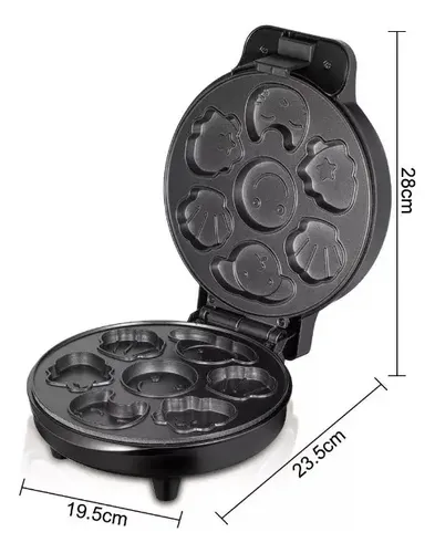 Maquina Para Hacer Hot Cake Con Formas Raf Antiadherente Color Negro — foto 5