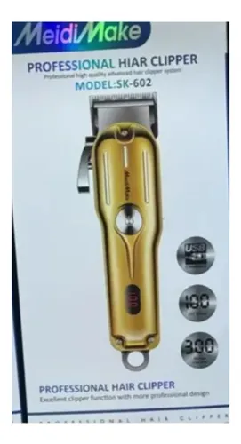 Maquina Profesional Para Cortar Cabello Sk.602 Dorado — foto 3