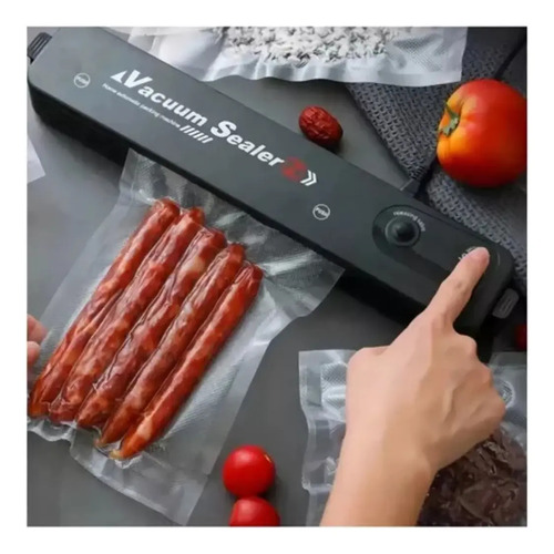 Maquina Selladora Al Vacío Alimentos Sellador + Bolsas Negro — foto 3