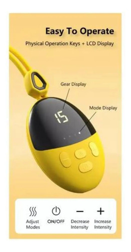 Masajeador De Cuello Colgante Inteligente Portátil Ks-9 Amarillo — foto 6