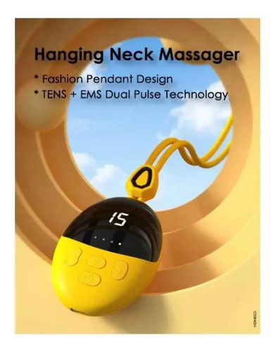Masajeador De Cuello Colgante Inteligente Portátil Ks-9 Amarillo — foto 8
